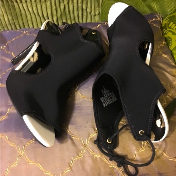 Juicy Couture Shoes - Wow Juicy New Black Fabric Heel Tie in Back